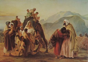 Francesco Hayez: L'incontro di Giacobbe e Esaù
